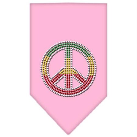 UNCONDITIONAL LOVE Rasta Peace Rhinestone Bandana Light Pink Small UN760783